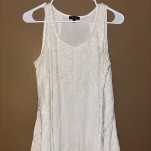 Cupio White Lace Tank Top